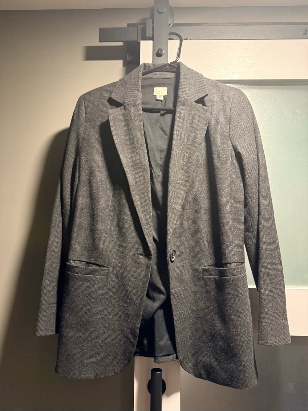 a new day Charcoal Gray Single-Button Blazer